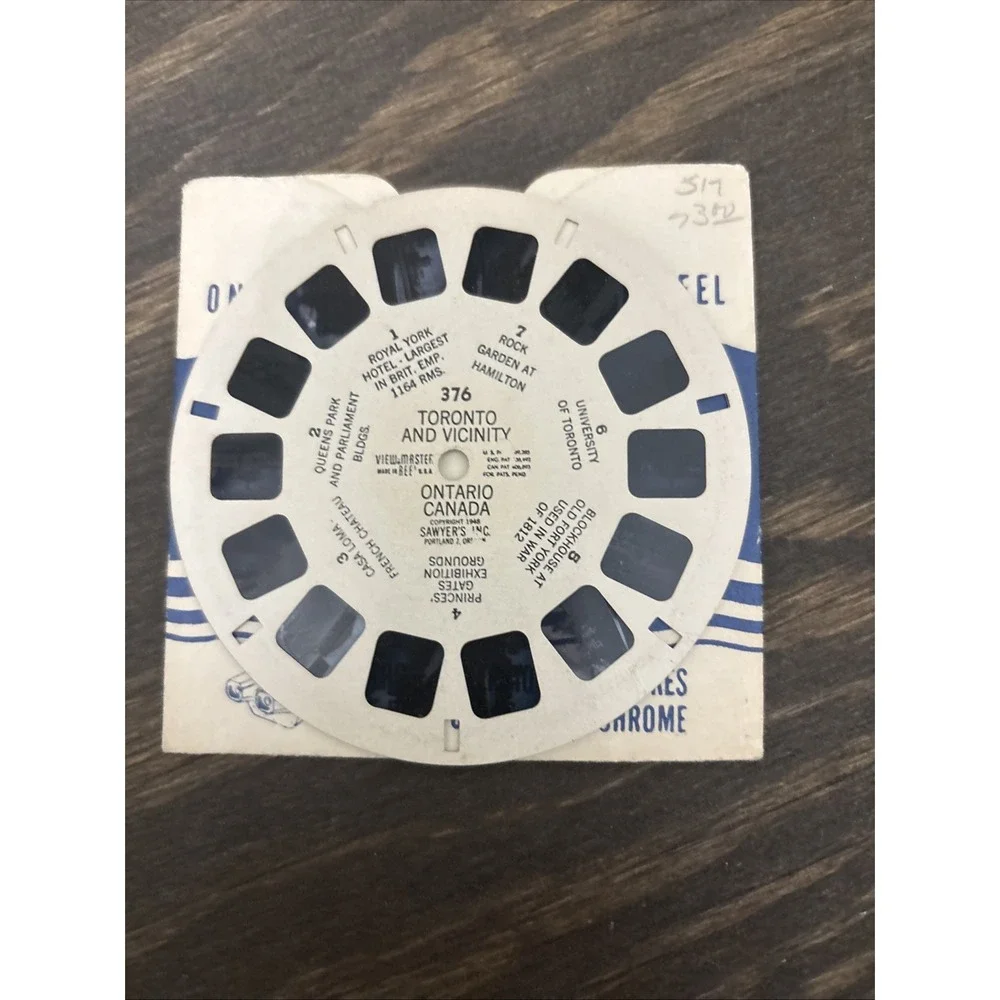 Lot Of 11 Vintage Sawyer's View Master Reels, 7 More Wonders Of The World
